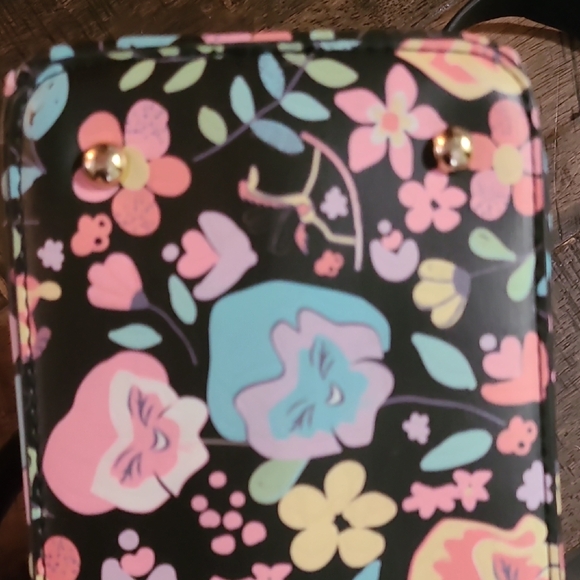 Loungefly Disney Floral Black Satchel - Picture 7 of 10